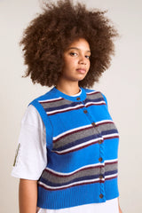 SOFIE VEST - BLUE STRIPE