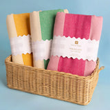 STRIPE FABRIC TABLECLOTH YELLOW 160 X 250CM