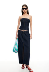 SUPER SWEET MAXI SKIRT - INDIGO