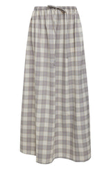 SWEET ESCAPE MAXI SKIRT - SMOKE PLAID