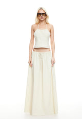 SWEET ESCAPE MAXI SKIRT - OYSTER