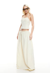 SWEET ESCAPE MAXI SKIRT - OYSTER