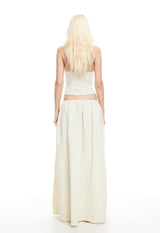 SWEET ESCAPE MAXI SKIRT - OYSTER