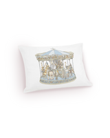 Satin Cushion - Carousel Blue