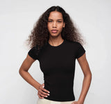 Seamless Waffle Tee - Black