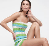 Soft Knit Textured Cami - Juicy Apple Stripe