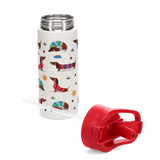 Stainless steel bottle with push button lid 500ml - Sunny Sausage
