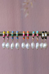 Sunlight Goldplated Hoop Pearl Stripes Multi Light