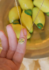 Sunlight Goldplated Necklace Charm Lemons