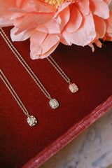 Sunlight Goldplated Necklace Charms Pink Coral