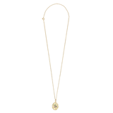 Sunlight Goldplated Necklace Lucky Coin Zirconia