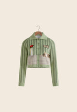 THE SLEEPY CAT CARDIGAN - MATCHA