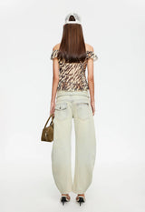 TIMELESS RUFFLE TOP - TIGER