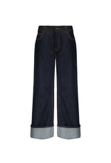 TOP MODEL CUFFED JEAN - DARK DENIM
