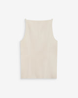 Tailored Tencel and linen square-neck vest sable Winston