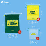 Travel bags "i´m not a tourist" pack of 3