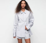 True Relaxed Poplin Shirt - Bubble Bath Stripes
