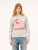 Under Your Love Spell LS T-shirt : Melange Grey