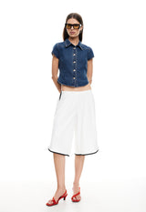 VARSITY BLUES TEE - MID BLUE