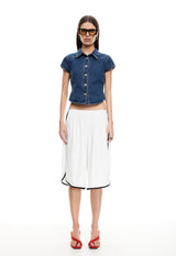 VARSITY BLUES TEE - MID BLUE