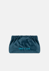 VELVET CLUTCH BAG SMILE AND LOVE