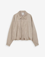 Suedette boxy bomber jacket grege Verve