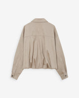 Suedette boxy bomber jacket grege Verve
