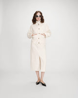 Boxy long-sleeve denim jacket ecru Vinnie