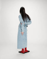 Boxy long-sleeve denim jacket skyblue Vinnie