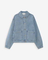 Boxy long-sleeve denim jacket skyblue Vinnie