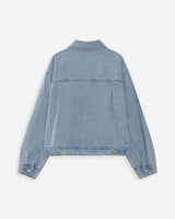 Boxy long-sleeve denim jacket skyblue Vinnie