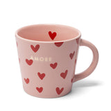 VONDELS Cappuccino cup ceramic hearts amore pink 250ml