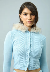 PEGGY CARDIGAN - PALE BLUE