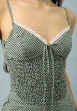 GINGHAM BALLOON CAMI DRESS - MULTI CHECK