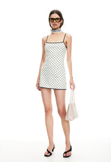 VOYAGE MINI DRESS - MOONLIGHT POLKA