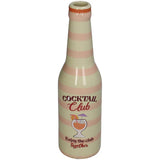 Vase cocktail bottle earthenware 6.5x6.5x24cm