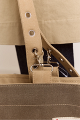 Veda Canvas Blocked Bag - Olive & Sand