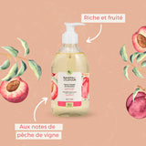 Vine Peach, Marseille liquid soap, in a pump bottle