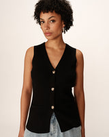 WAISTCOAT NOIR PANAMA