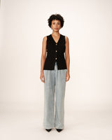 WAISTCOAT NOIR PANAMA