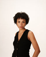 WAISTCOAT NOIR PANAMA