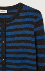 WOMEN'S CARDIGAN RAXOW - OLYMPIAD STRIPED CHARCOAL MELANGE
