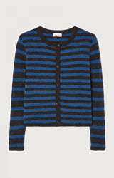 WOMEN'S CARDIGAN RAXOW - OLYMPIAD STRIPED CHARCOAL MELANGE