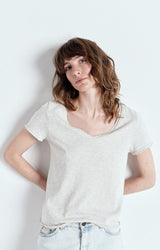 WOMEN'S T-SHIRT SONOMA SS - POLAIRE CHINE