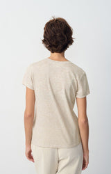 WOMEN'S T-SHIRT SS JACKSONVILLE - MELANGE CREAM