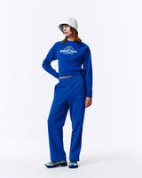 W's SMALL LETTER SWEAT STRAIGHT PT_DARK AQUA BLUE