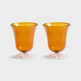Water glass eve amber set of 2