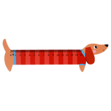 Wooden ruler - Sausage Dog