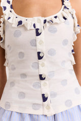 ZAZIE JERSEY HALTER - POLKA DOT