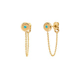 CHAIN EARRINGS CHIARA : LIGHT TURQUOISE